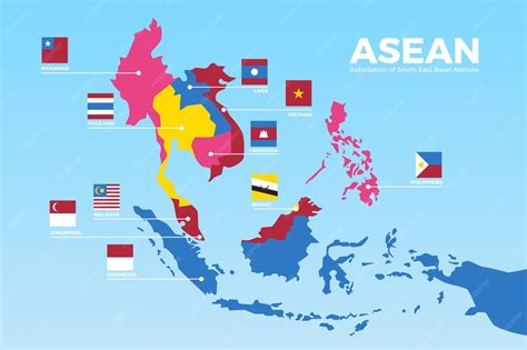 Physical Map Of Asean