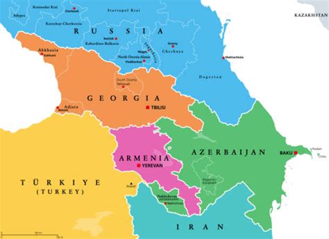 Political Map Of Azerbaijan And Armenia