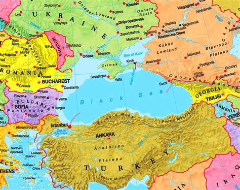 Political Map Of Black Sea Region