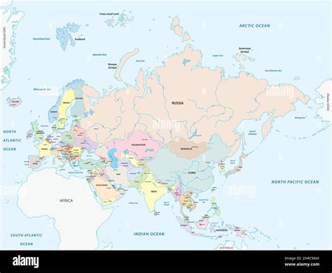 Political Map Of Europe And Asia With Countries