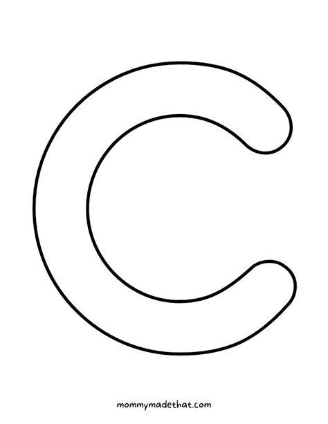 Printable C Outline