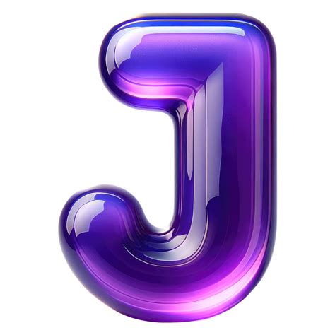 Purple Letter J