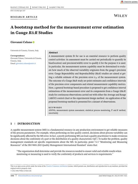 R Measurement Method
