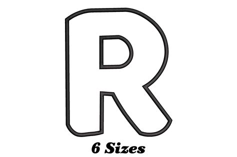 R Outline Clip Art