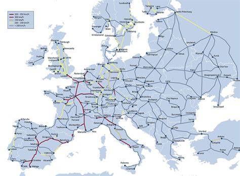 Rail Network Map Europe