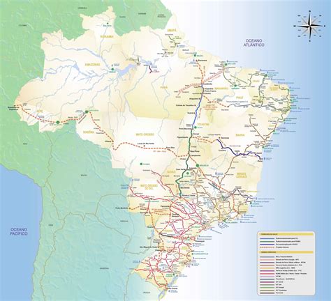 Railway Map Of Brazil