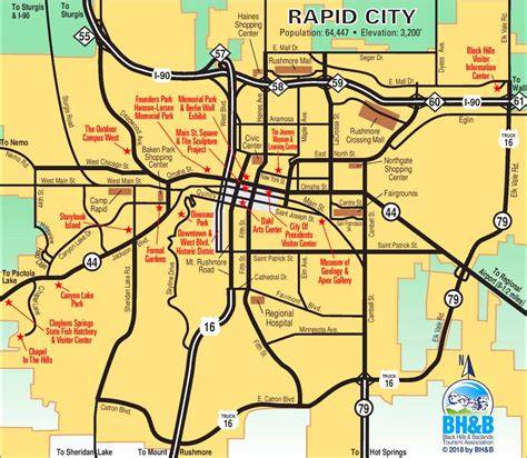 Rapid City Time Zone Map