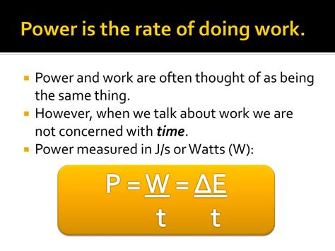 Rate Of Doing Work Measured In Watts