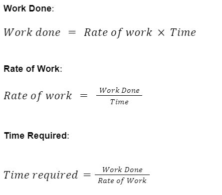 Rate Of Work Formula