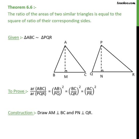 Ratio Of Area Of Two Similar Triangles