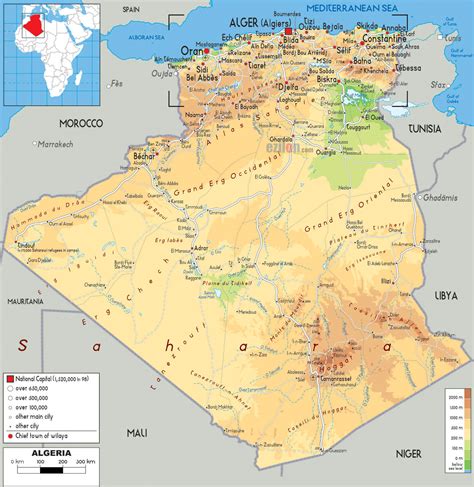 Real Map Of Algeria