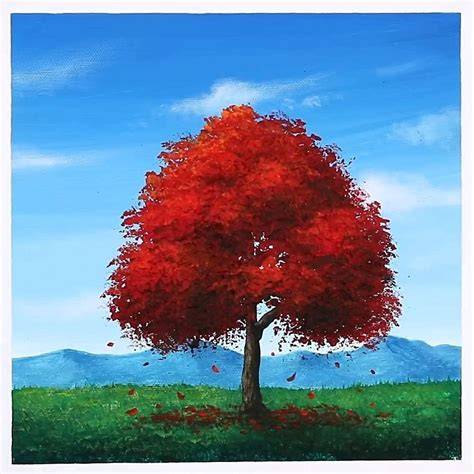 Red Tree Painting