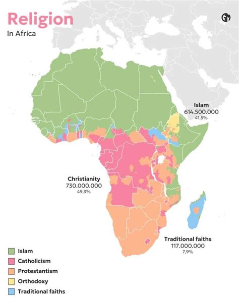 Religion In Africa Map