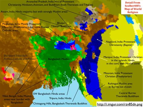 Religion Map Of Bangladesh