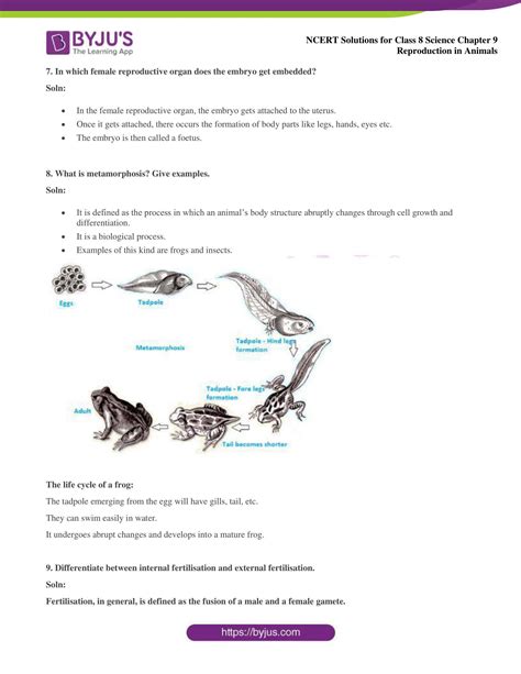 Reproduction Of Animals Question Answer