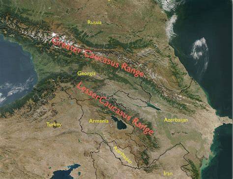 Satellite Map Of Caucasus