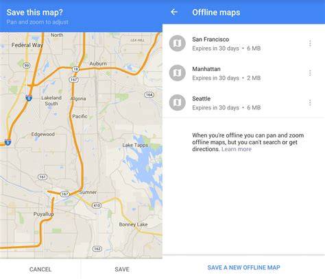 Save Maps Route Offline