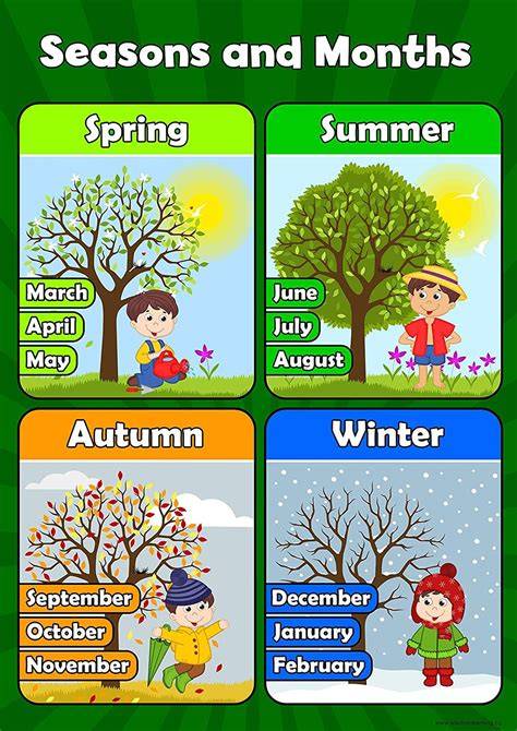 Seasons Months And Year