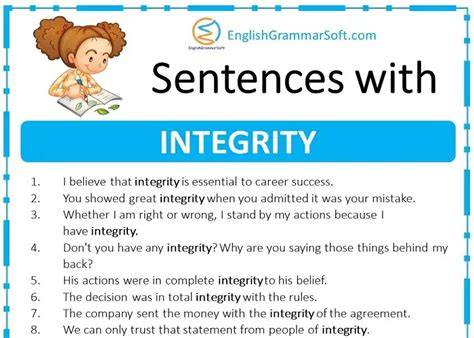 Sentences About Integrity