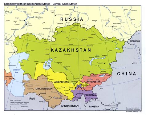 Show Map Of Central Asia