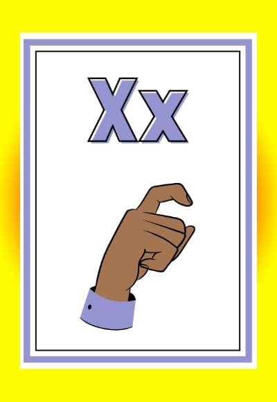 Sign Language Of X