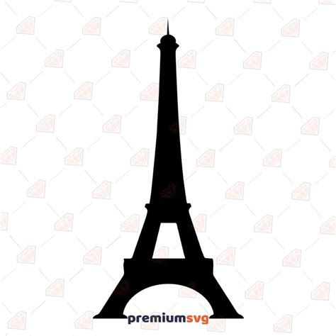Silhouette Of Eiffel Tower