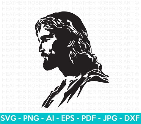 Silhouette Of Jesus Face