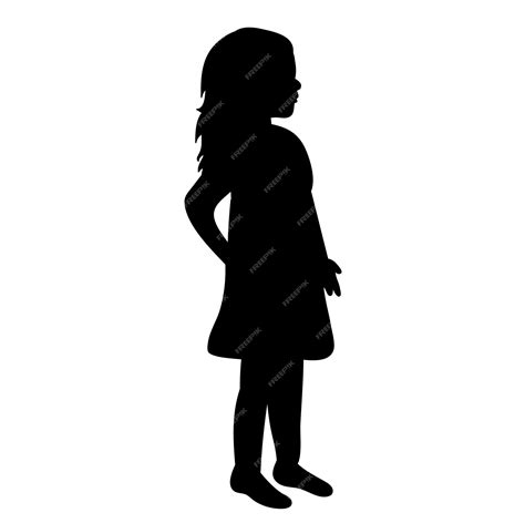 Silhouette Of Little Girl