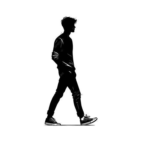 Silhouette Of Man Walking