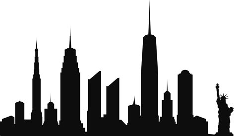 Silhouette Of New York Skyline