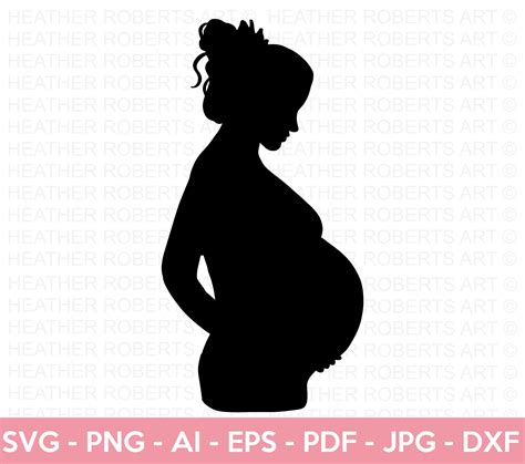 Silhouette Of Pregnant Mother