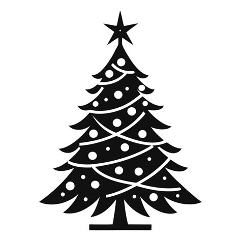 Silhouette Of Xmas Tree