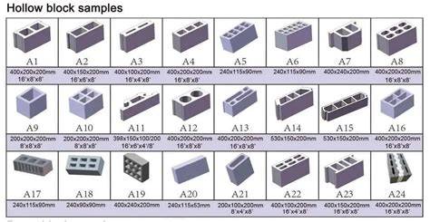 Size Of Hollow Blocks In Cm