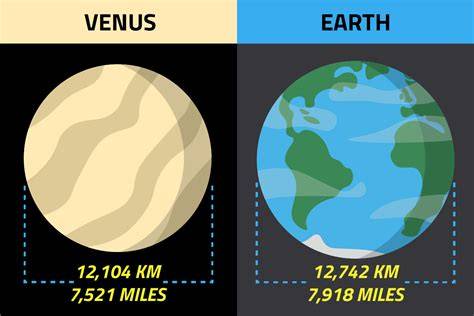 Size Of Venus Compared To Earth