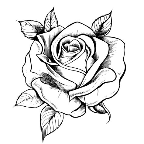 Sketch Of A Rose