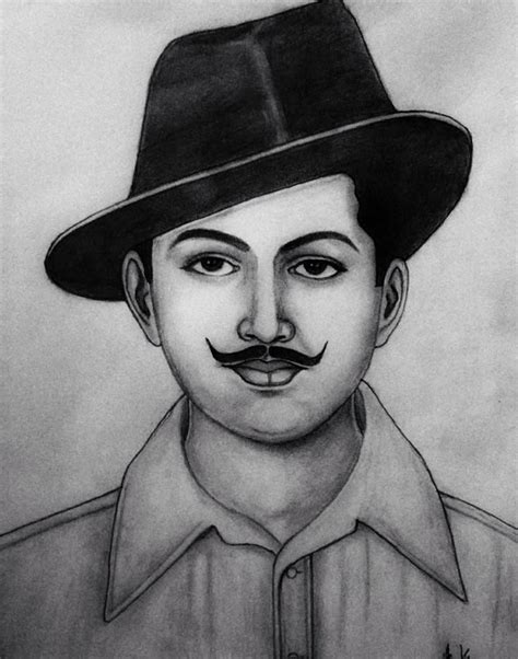 Sketch Of Bhagat Singh