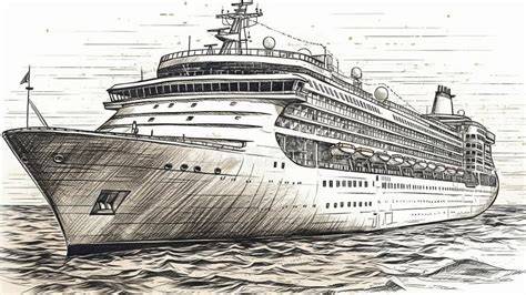 Sketch Of Cruise Ship