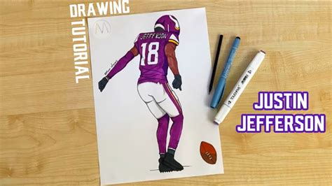Sketch Of Justin Jefferson