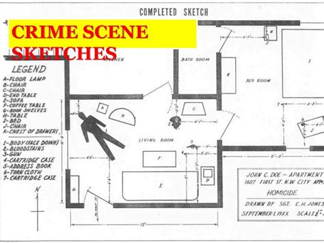Sketch Of Locality In Crime Scene