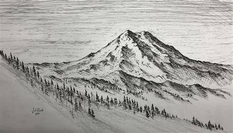 Sketch Of Mountains