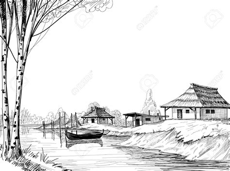 Sketch Of Village