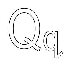 Small Q Letters Outline