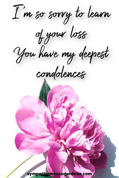 Sorry For Your Loss Message