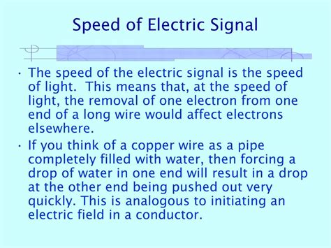Speed Of Electricity