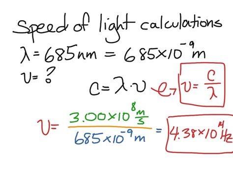Speed Of Light Formula