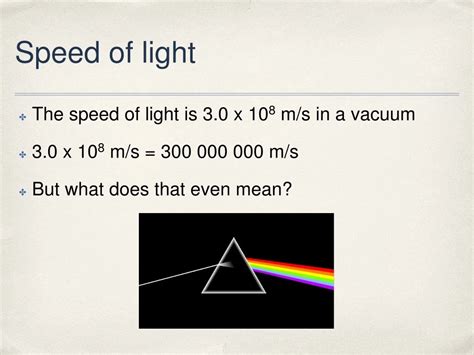 Speed Of Light Value