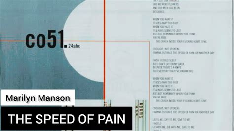 Speed Of Pain Lyrics