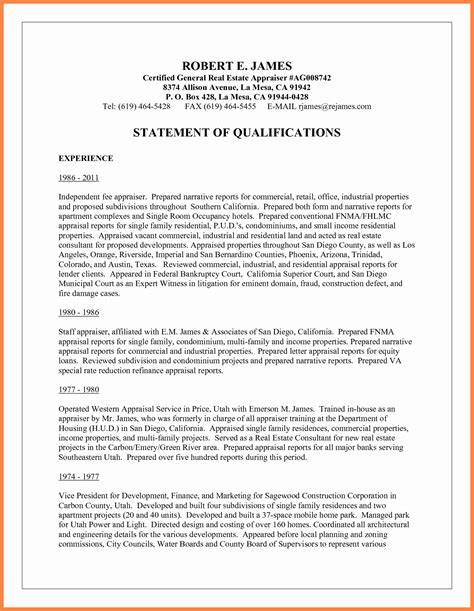 Statement Of Qualifications