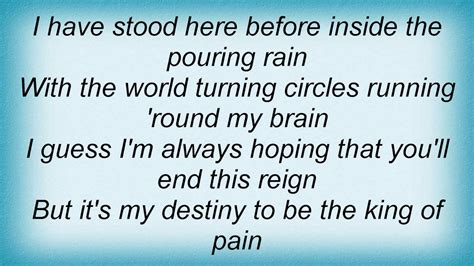 Sting King Of Pain Lyrics