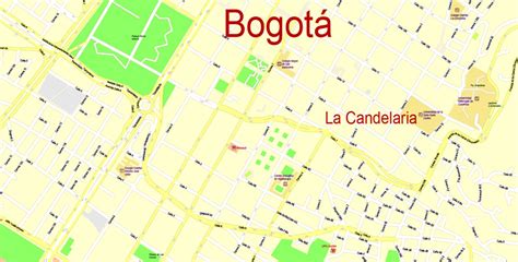Street Map Of Bogota Colombia